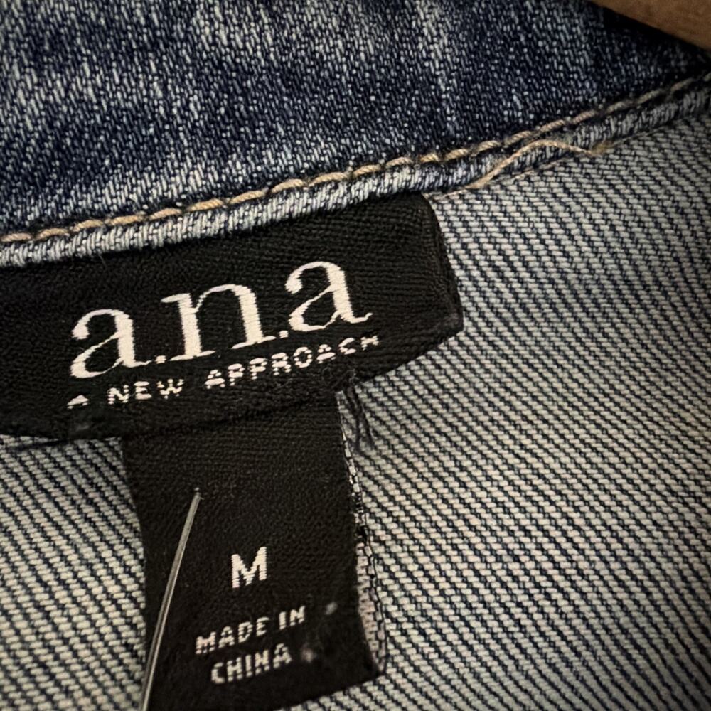 Ana Denim Trucker Style Jean Jacket #1249 Size MED - Picture 5 of 5